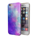 Blue 972 Absorbed Watercolor Texture iPhone 6/6s or 6/6s Plus 2-Piece Hybrid INK-Fuzed Case