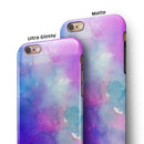 Blue 972 Absorbed Watercolor Texture iPhone 6/6s or 6/6s Plus 2-Piece Hybrid INK-Fuzed Case