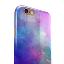 Blue 972 Absorbed Watercolor Texture iPhone 6/6s or 6/6s Plus 2-Piece Hybrid INK-Fuzed Case
