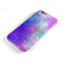 Blue 972 Absorbed Watercolor Texture iPhone 6/6s or 6/6s Plus 2-Piece Hybrid INK-Fuzed Case