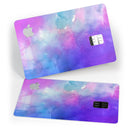 Blue 972 Absorbed Watercolor Texture - Premium Protective Decal Skin-Kit for the Apple Credit Card