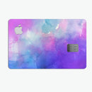 Blue 972 Absorbed Watercolor Texture - Premium Protective Decal Skin-Kit for the Apple Credit Card