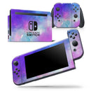 Blue 972 Absorbed Watercolor Texture - Skin Wrap Decal for Nintendo Switch Lite Console & Dock - 3DS XL - 2DS - Pro - DSi - Wii - Joy-Con Gaming Controller