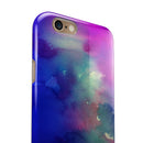 Blue 97 Absorbed Watercolor Texture iPhone 6/6s or 6/6s Plus 2-Piece Hybrid INK-Fuzed Case