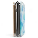 Blue 98 Absorbed Watercolor Texture iPhone 6/6s or 6/6s Plus 2-Piece Hybrid INK-Fuzed Case
