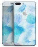 Blue 98 Absorbed Watercolor Texture - Skin-kit for the iPhone 8 or 8 Plus