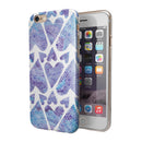 Blue Abstract Inverted Hearts iPhone 6/6s or 6/6s Plus 2-Piece Hybrid INK-Fuzed Case