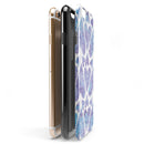 Blue Abstract Inverted Hearts iPhone 6/6s or 6/6s Plus 2-Piece Hybrid INK-Fuzed Case