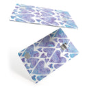 Blue Abstract Inverted Hearts  - Premium Protective Decal Skin-Kit for the Apple Credit Card