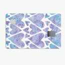 Blue Abstract Inverted Hearts  - Premium Protective Decal Skin-Kit for the Apple Credit Card