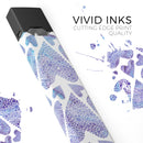 Blue Abstract Inverted Hearts  - Premium Decal Protective Skin-Wrap Sticker compatible with the Juul Labs vaping device