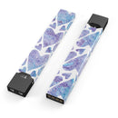 Blue Abstract Inverted Hearts  - Premium Decal Protective Skin-Wrap Sticker compatible with the Juul Labs vaping device