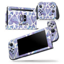 Blue Abstract Inverted Hearts  - Skin Wrap Decal for Nintendo Switch Lite Console & Dock - 3DS XL - 2DS - Pro - DSi - Wii - Joy-Con Gaming Controller