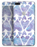 Blue Abstract Inverted Hearts  - Skin-kit for the iPhone 8 or 8 Plus