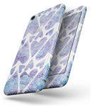 Blue Abstract Inverted Hearts  - Skin-kit for the iPhone 8 or 8 Plus