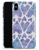 Blue Abstract Inverted Hearts  - iPhone X Clipit Case