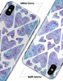 Blue Abstract Inverted Hearts  - iPhone X Clipit Case