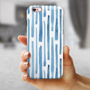 Blue Abstract WaterColor Strokes iPhone 6/6s or 6/6s Plus 2-Piece Hybrid INK-Fuzed Case