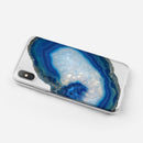 Blue Agate Slice - Crystal Clear Hard Case for the iPhone XS MAX, XS & More (ALL AVAILABLE)
