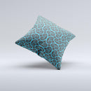 Blue Black Spirals Pattern ink-Fuzed Decorative Throw Pillow