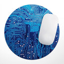 Blue Circuit Board V1// WaterProof Rubber Foam Backed Anti-Slip Mouse Pad for Home Work Office or Gaming Computer Desk