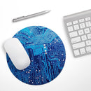 Blue Circuit Board V1// WaterProof Rubber Foam Backed Anti-Slip Mouse Pad for Home Work Office or Gaming Computer Desk