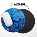 Blue Circuit Board V1// WaterProof Rubber Foam Backed Anti-Slip Mouse Pad for Home Work Office or Gaming Computer Desk