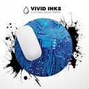 Blue Circuit Board V1// WaterProof Rubber Foam Backed Anti-Slip Mouse Pad for Home Work Office or Gaming Computer Desk