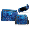 Blue Circuit Board V1 // Skin Decal Wrap Kit for Nintendo Switch Console & Dock, Joy-Cons, Pro Controller, Lite, 3DS XL, 2DS XL, DSi, or Wii - Vinyl Skin Wrap for Nintendo Switch 2, OLED, Lite, Pro Controller, Wii & Classic Handhelds
