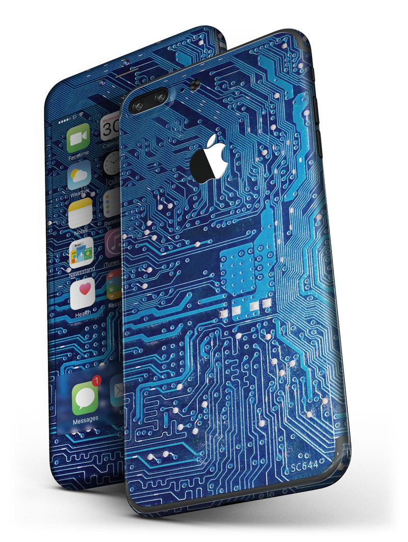 Blue Circuit Board V1 - 4-Piece Skin Kit for the iPhone 7 or 7 Plus