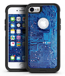 Blue and White Blended Paint - iPhone 7 or 7 Plus Commuter Case Skin Kit