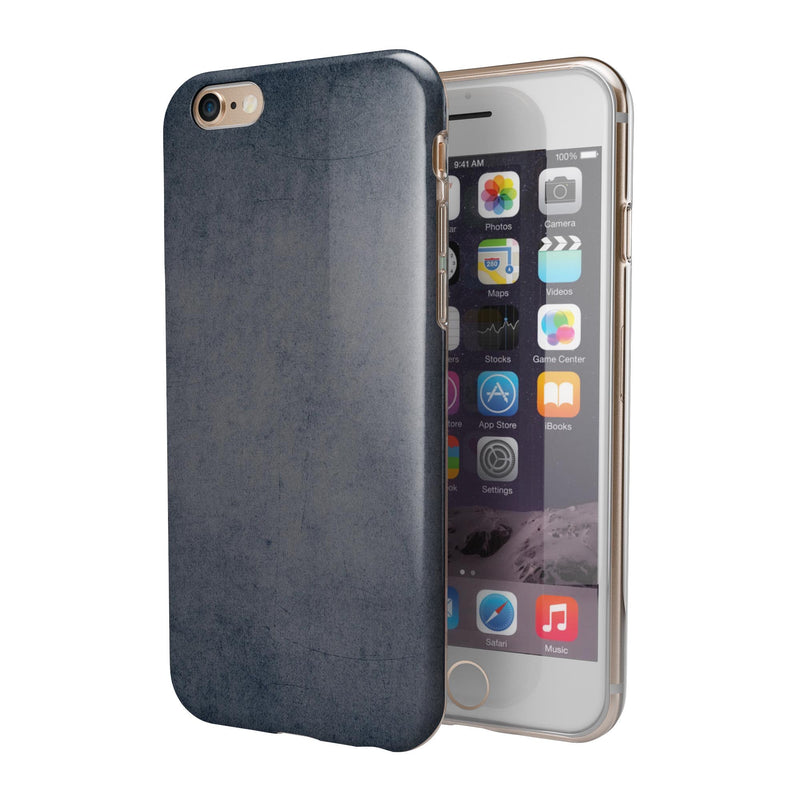 Blue Concrete Grunge Surface iPhone 6/6s or 6/6s Plus 2-Piece Hybrid INK-Fuzed Case
