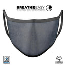 Blue Concrete Grunge Surface - Made in USA Mouth Cover Unisex Anti-Dust Cotton Blend Reusable & Washable Face Mask with Adjustable Sizing for Adult or Child