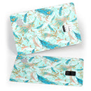 Blue Coral Whispy Feathers - Premium Protective Decal Skin-Kit for the Apple Credit Card