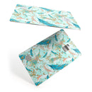 Blue Coral Whispy Feathers - Premium Protective Decal Skin-Kit for the Apple Credit Card