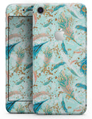Blue Coral Whispy Feathers - Skin-kit for the iPhone 8 or 8 Plus