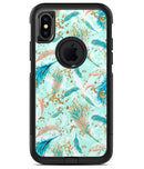 Blue Coral Whispy Feathers - iPhone X OtterBox Case & Skin Kits