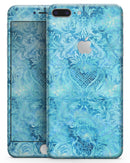 Blue Damask v2 Watercolor Pattern - Skin-kit for the iPhone 8 or 8 Plus