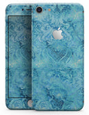 Blue Damask v2 Watercolor Pattern - Skin-kit for the iPhone 8 or 8 Plus