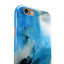 Blue Dark 32 Absorbed Watercolor Texture iPhone 6/6s or 6/6s Plus 2-Piece Hybrid INK-Fuzed Case