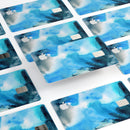 Blue Dark 32 Absorbed Watercolor Texture - Premium Protective Decal Skin-Kit for the Apple Credit Card