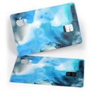 Blue Dark 32 Absorbed Watercolor Texture - Premium Protective Decal Skin-Kit for the Apple Credit Card