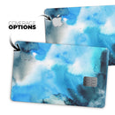 Blue Dark 32 Absorbed Watercolor Texture - Premium Protective Decal Skin-Kit for the Apple Credit Card