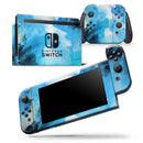 Blue Dark 32 Absorbed Watercolor Texture - Skin Wrap Decal for Nintendo Switch Lite Console & Dock - 3DS XL - 2DS - Pro - DSi - Wii - Joy-Con Gaming Controller