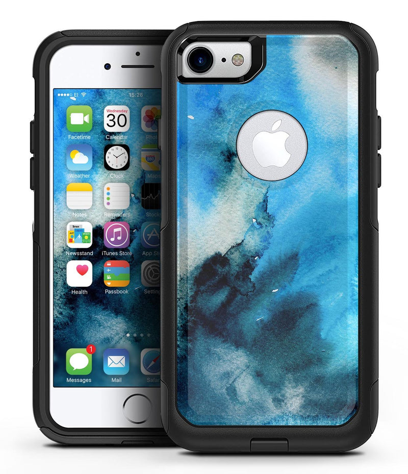 Blue Dark 32 Absorbed Watercolor Texture - iPhone 7 or 8 OtterBox Case & Skin Kits