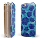 Blue Floral Succulents iPhone 6/6s or 6/6s Plus 2-Piece Hybrid INK-Fuzed Case