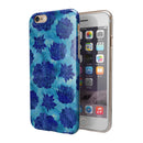 Blue Floral Succulents iPhone 6/6s or 6/6s Plus 2-Piece Hybrid INK-Fuzed Case