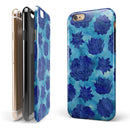 Blue Floral Succulents iPhone 6/6s or 6/6s Plus 2-Piece Hybrid INK-Fuzed Case