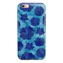 Blue Floral Succulents iPhone 6/6s or 6/6s Plus 2-Piece Hybrid INK-Fuzed Case