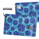 Blue Floral Succulents - Premium Protective Decal Skin-Kit for the Apple Credit Card